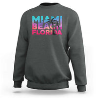 Miami Beach Florida Proud Sweatshirt Floridian Retro Palms Trees