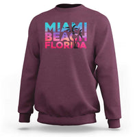 Miami Beach Florida Proud Sweatshirt Floridian Retro Palms Trees
