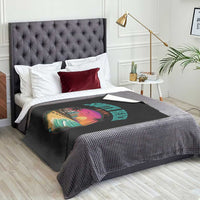 South Beach Miami Throw Blanket Retro Florida USA Souvenir Gift