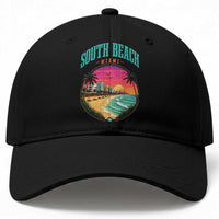 South Beach Miami Baseball Cap Retro Florida USA Souvenir Gift