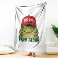 Make Algae Great Again Throw Blanket Funny Political Satire Nature Lover Gift