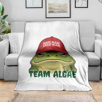 Make Algae Great Again Throw Blanket Funny Political Satire Nature Lover Gift
