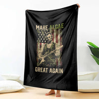 Make Algae Great Again Throw Blanket Funny Lincoln Political Satire Humor