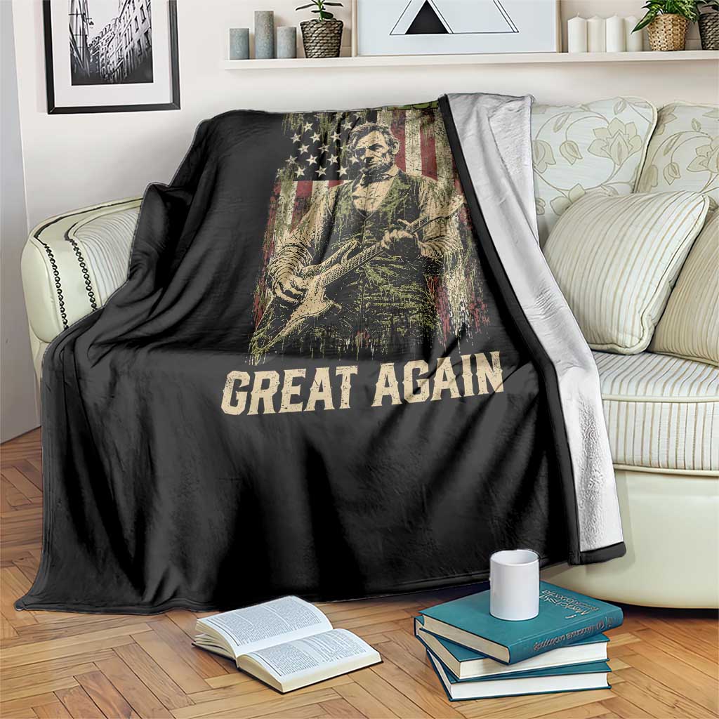 Make Algae Great Again Throw Blanket Funny Lincoln Political Satire Humor