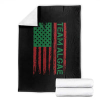 Team Algae Throw Blanket Funny Make Algae Great Again American Flag Political Meme