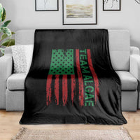 Team Algae Throw Blanket Funny Make Algae Great Again American Flag Political Meme