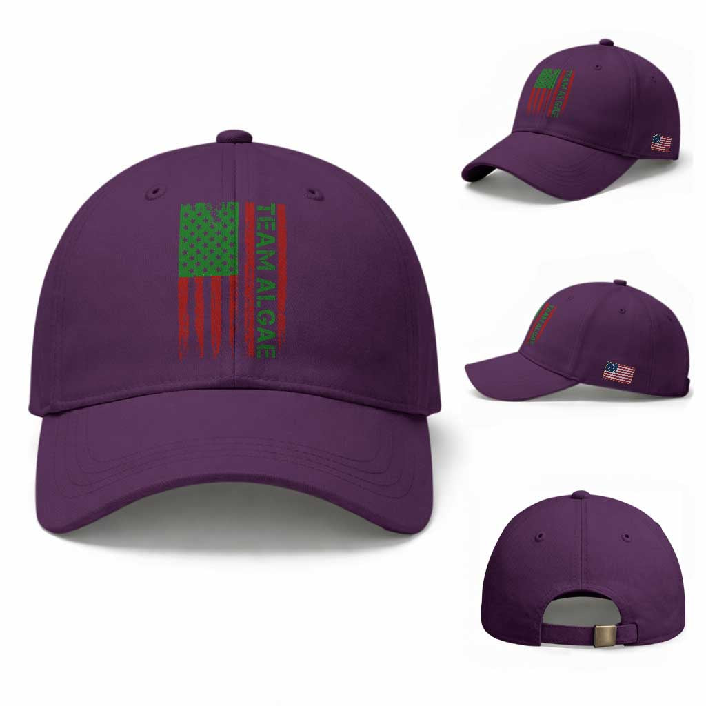 Team Algae Baseball Cap Funny Make Algae Great Again American Flag Political Meme