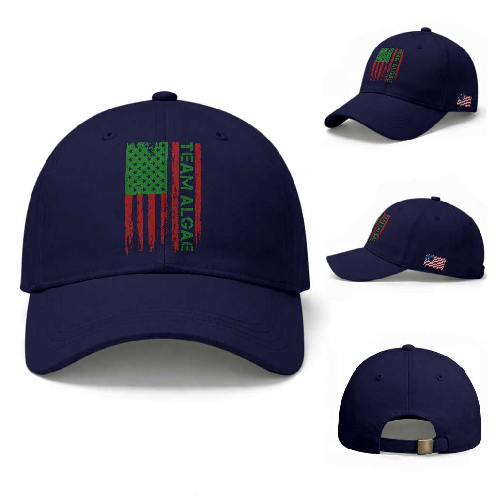 Team Algae Baseball Cap Funny Make Algae Great Again American Flag Political Meme