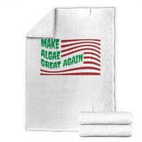 Make Algae Great Again Throw Blanket Funny Political Satire American Flag Meme
