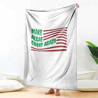 Make Algae Great Again Throw Blanket Funny Political Satire American Flag Meme