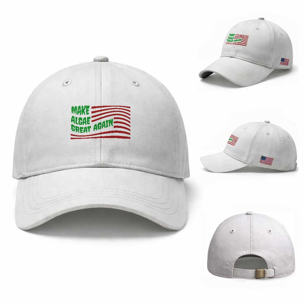 Make Algae Great Again Baseball Cap Funny Political Satire American Flag Meme
