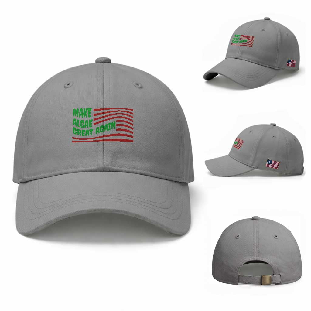 Make Algae Great Again Baseball Cap Funny Political Satire American Flag Meme
