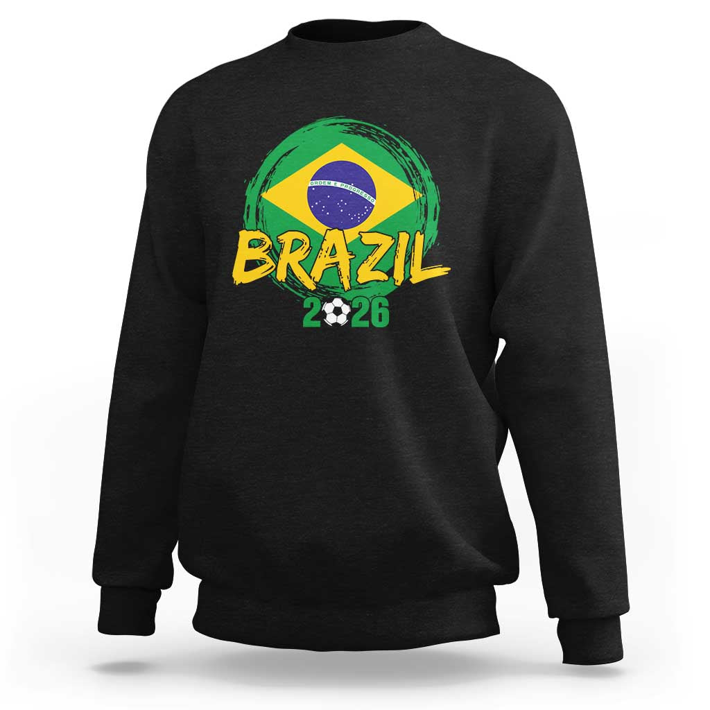 Brazil Soccer Fan Brasil Flag Sweatshirt Brazilian Football Game Day Supporter