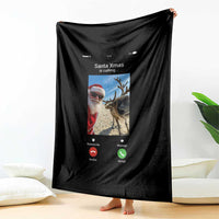 Santa Christmas Meme Throw Blanket Reindeer Video Call - Wonder Print Shop