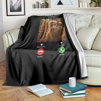 Funny Bigfoot Christmas Throw Blanket Sasquatch Video Call Meme - Wonder Print Shop