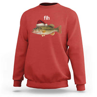 Funny Misspelled Fish Christmas Meme Sweatshirt - Wonder Print Shop