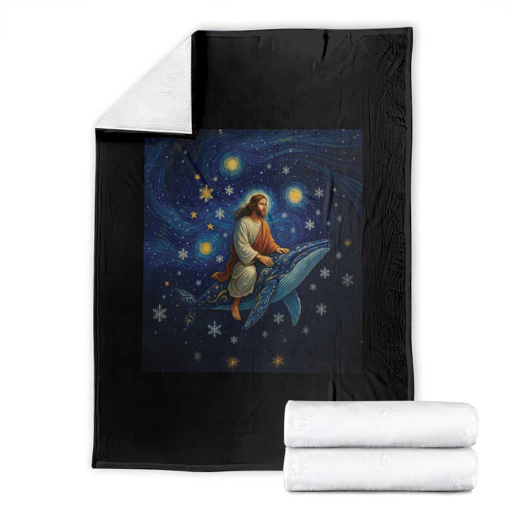 Jesus Christian Throw Blanket Stary Night Van Gogh Christmas - Wonder Print Shop