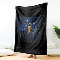 Jesus Christian Throw Blanket Stary Night Van Gogh Christmas - Wonder Print Shop