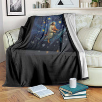 Jesus Christian Throw Blanket Stary Night Van Gogh Christmas - Wonder Print Shop
