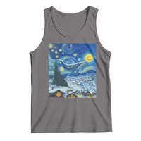 Whale Christmas Tank Top Stary Night Van Gogh Christmas - Wonder Print Shop