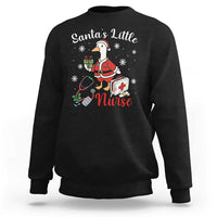 Christmas Goose Nurse Sweatshirt Santa Little Nurse - Wonder Print Shop