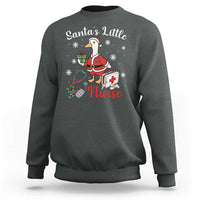 Christmas Goose Nurse Sweatshirt Santa Little Nurse - Wonder Print Shop