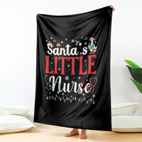 Funny Nurse Christmas Throw Blanket Santa Little Nurse - Wonder Print Shop