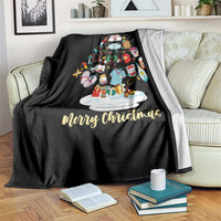 Christmas Nurse Tree Lights Throw Blanket - Wonder Print Shop