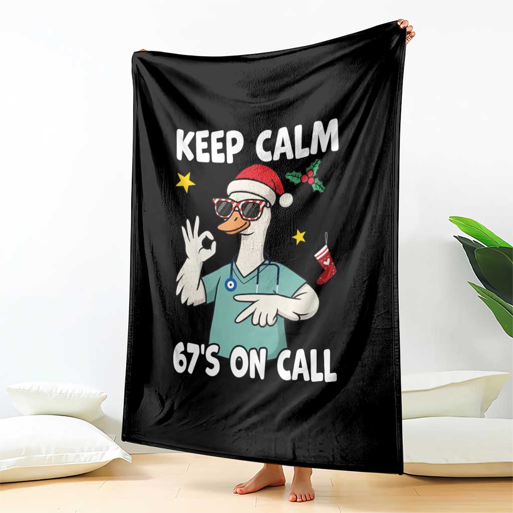 67 Six Seven Goose Nurse Christmas Meme Throw Blanket - Wonder Print Shop