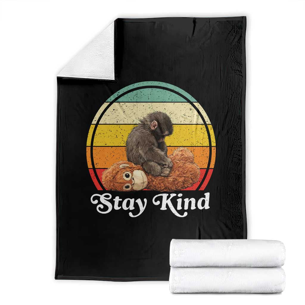 Punch Mokey Throw Blanket Viral Trend Baby Monkey Stay Kind