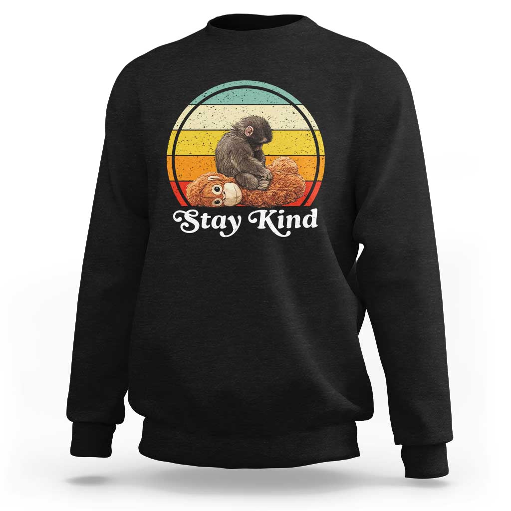 Punch Mokey Sweatshirt Viral Trend Baby Monkey Stay Kind