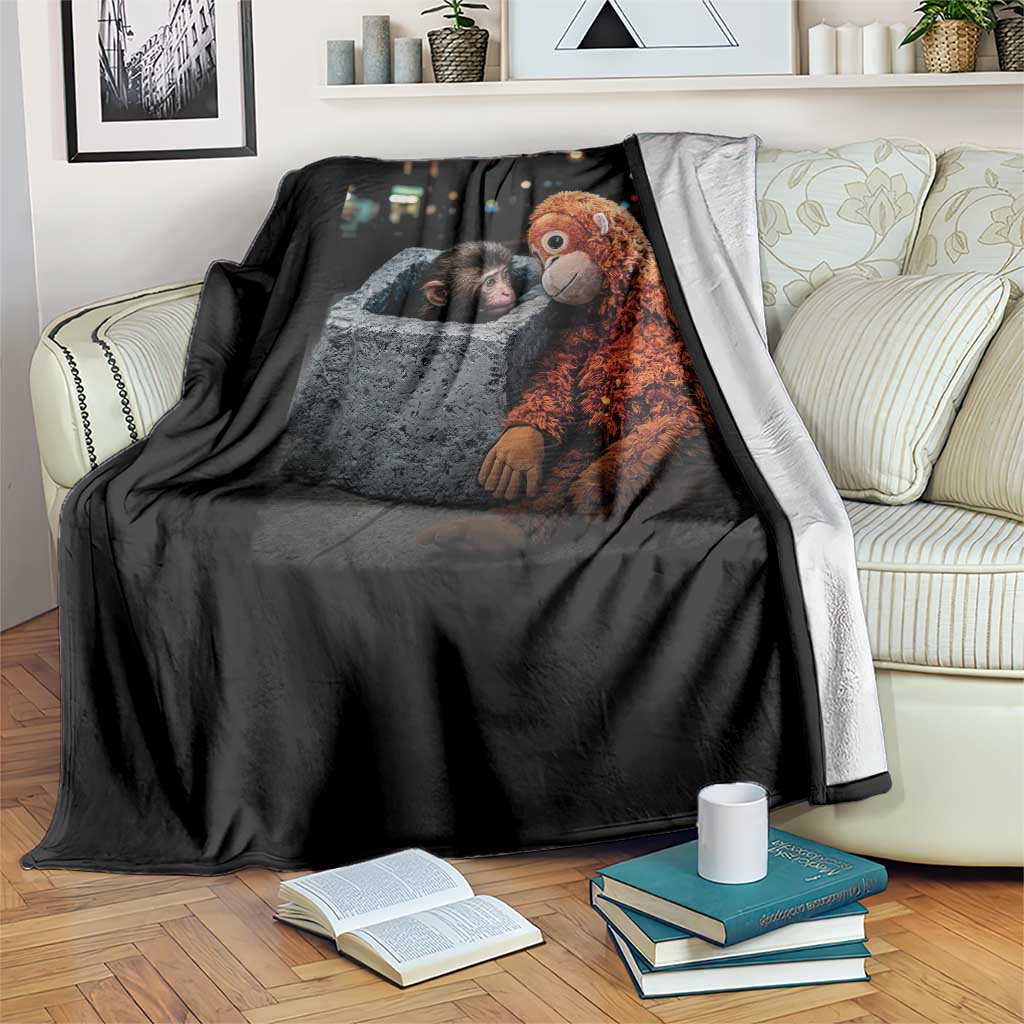 Punch Mokey Throw Blanket Viral Trend Baby Monkey Streets Meme