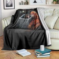 Punch Mokey Throw Blanket Viral Trend Baby Monkey Streets Meme
