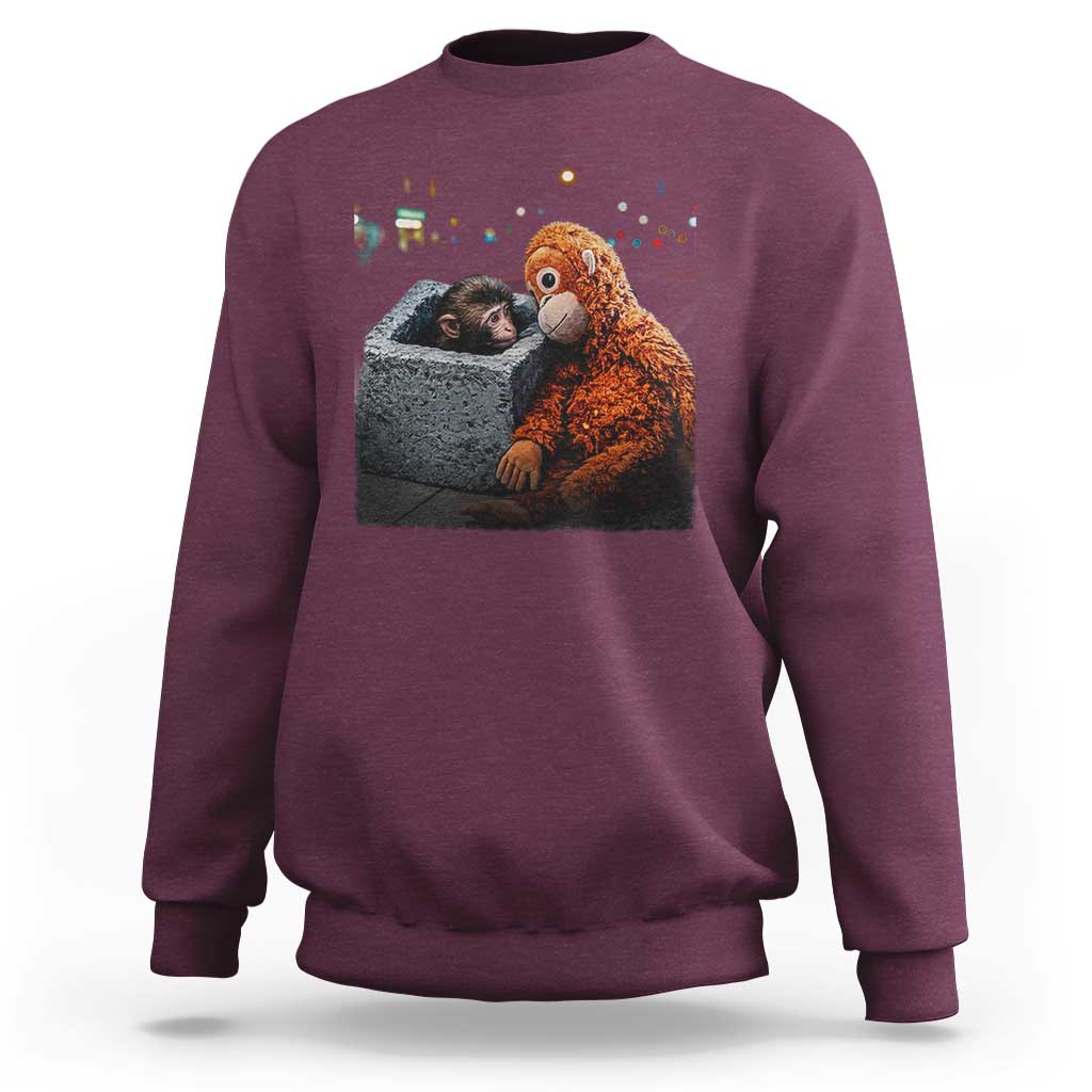 Punch Mokey Sweatshirt Viral Trend Baby Monkey Streets Meme