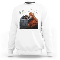 Punch Mokey Sweatshirt Viral Trend Baby Monkey Streets Meme
