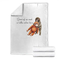 Punch Mokey Throw Blanket Some Of Us Need a Little Extra Love