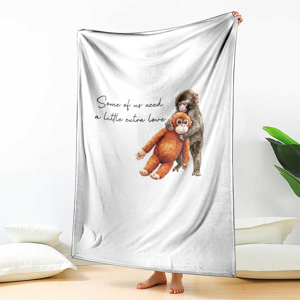 Punch Mokey Throw Blanket Some Of Us Need a Little Extra Love