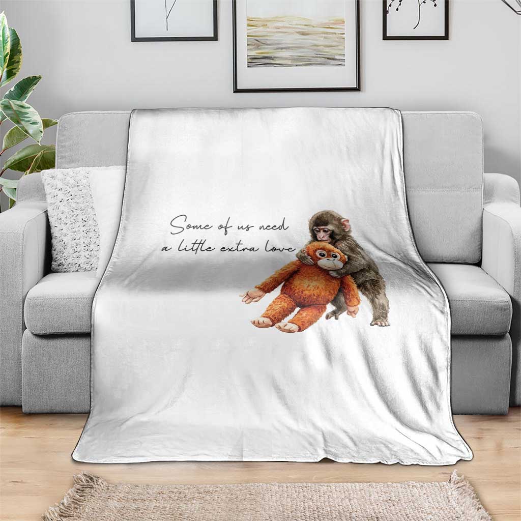 Punch Mokey Throw Blanket Some Of Us Need a Little Extra Love