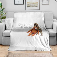 Punch Mokey Throw Blanket Some Of Us Need a Little Extra Love