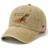 Punch Mokey Washed Cotton Baseball Cap Viral Trend Baby Monkey Meme