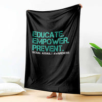 Sexual Assault Awareness Throw Blanket Educate Empower Prevent
