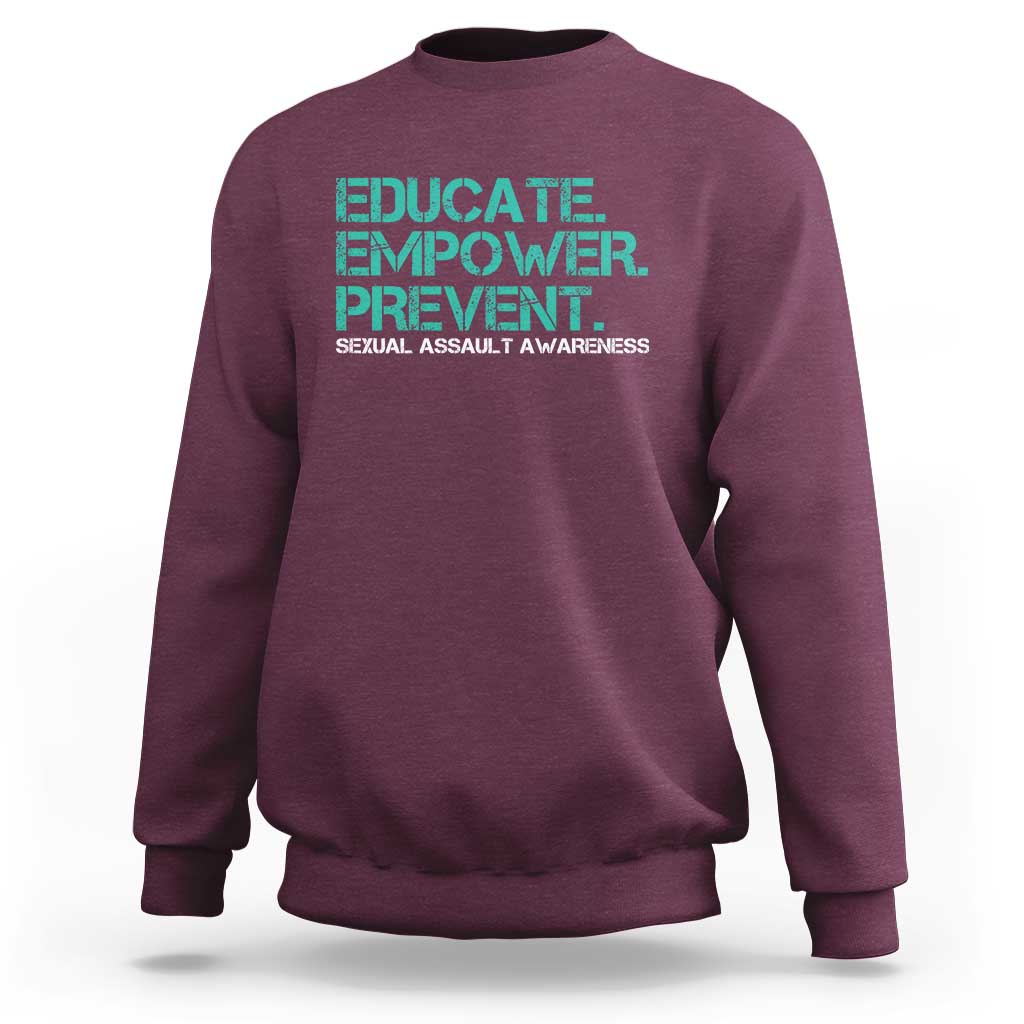 Sexual Assault Awareness Sweatshirt Educate Empower Prevent