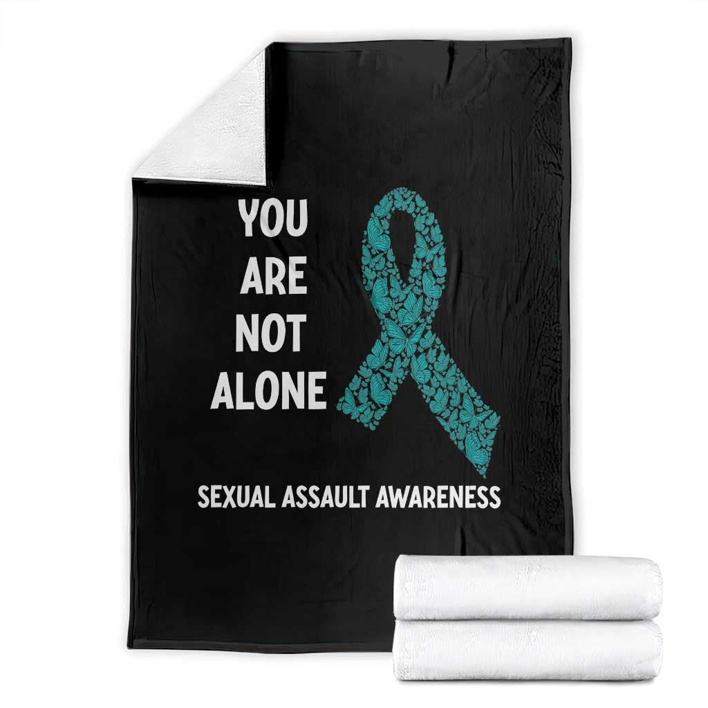 Sexual Assault Awareness Throw Blanket You Are Not Alone