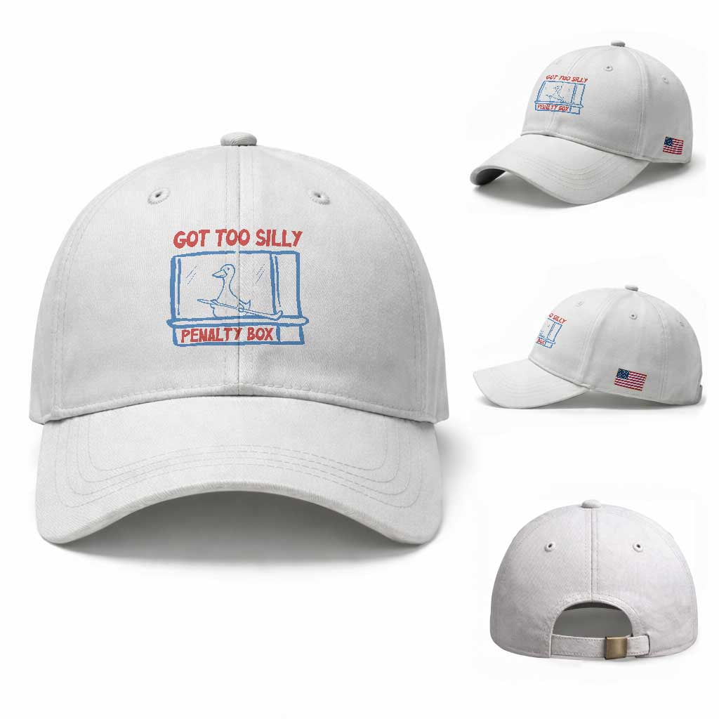 Hockey Got Too Silly Penalty Box Baseball Cap Silly Goose Meme