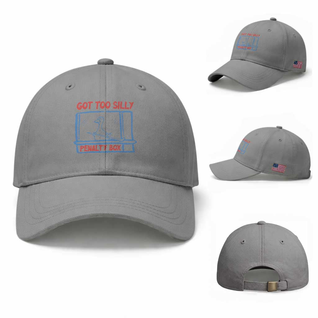 Hockey Got Too Silly Penalty Box Baseball Cap Silly Goose Meme
