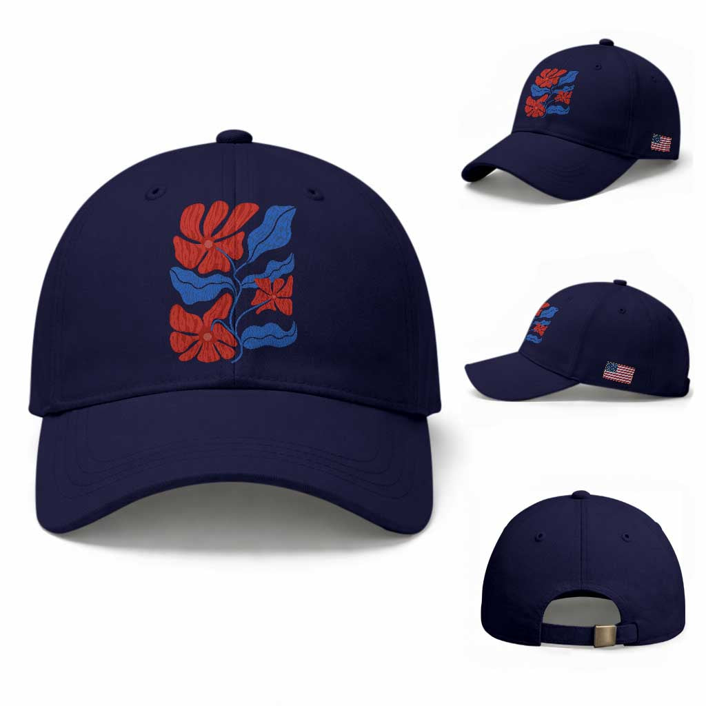 86 47 Boho Floral Matisse Baseball Cap No Kings Oligarchy FDT Political Protest