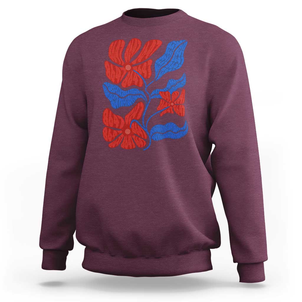 86 47 Boho Floral Matisse Sweatshirt No Kings Oligarchy FDT Political Protest