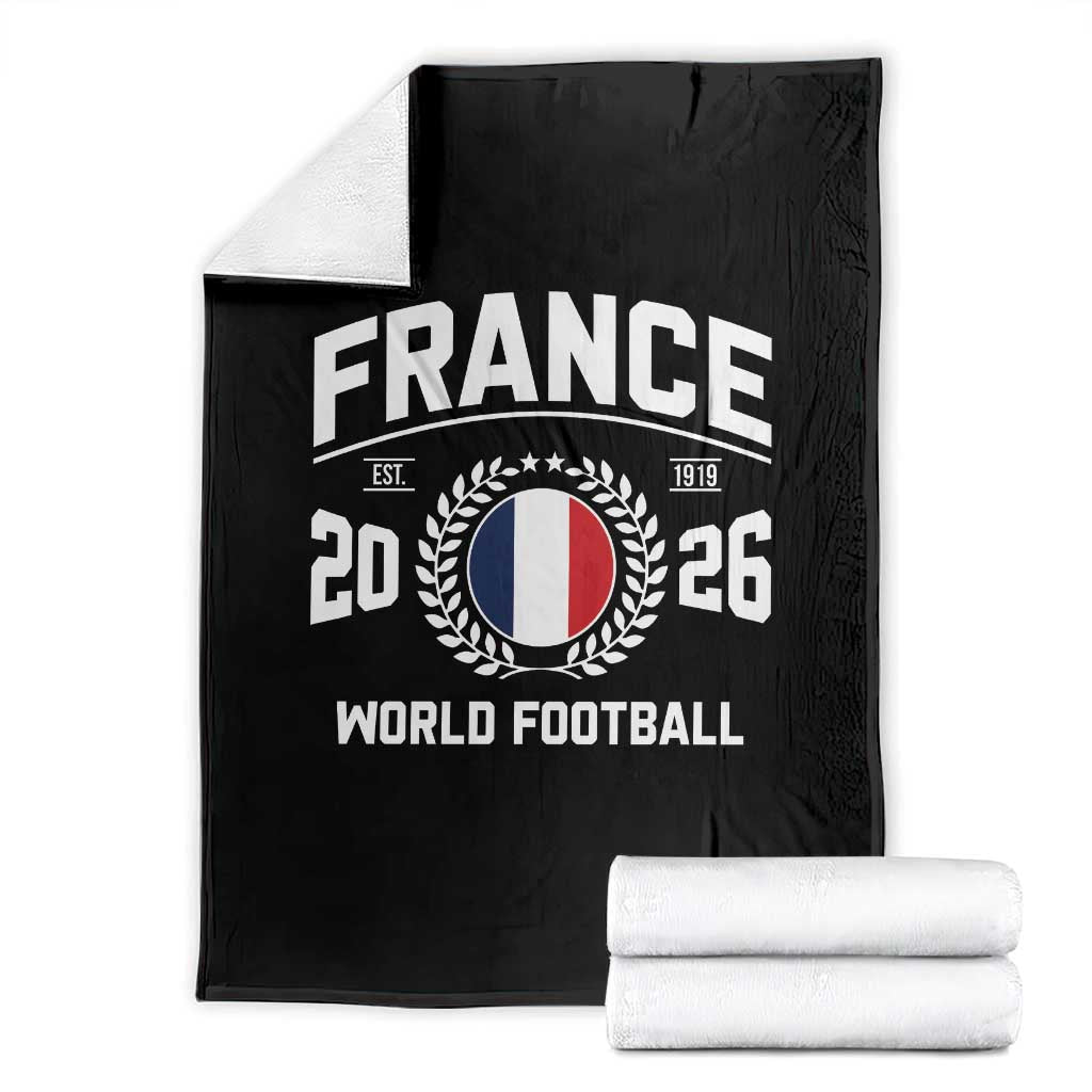 France Soccer Fan French Flag Patriotic Sports Throw Blanket