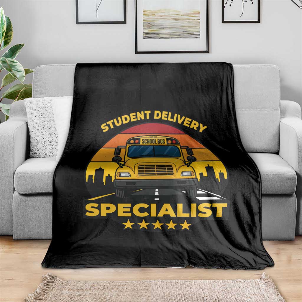 School Bus Driver Throw Blanket Student Delivery Specialist - Wonder Print Shop