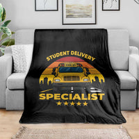 School Bus Driver Throw Blanket Student Delivery Specialist - Wonder Print Shop